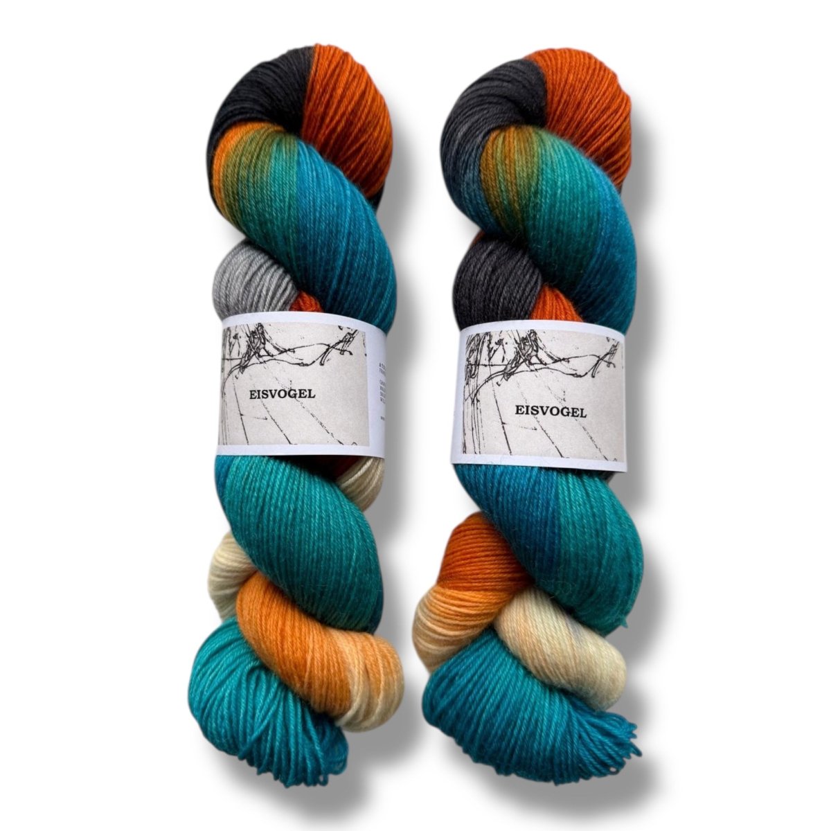 Atelier Franziska Uhl HANDGEFÄRBTE SOCKENWOLLE - TRUE SOCK - BONIFAKTUR - Eisvogel - Atelier Franziska Uhl HANDGEFÄRBTE SOCKENWOLLE - TRUE SOCK