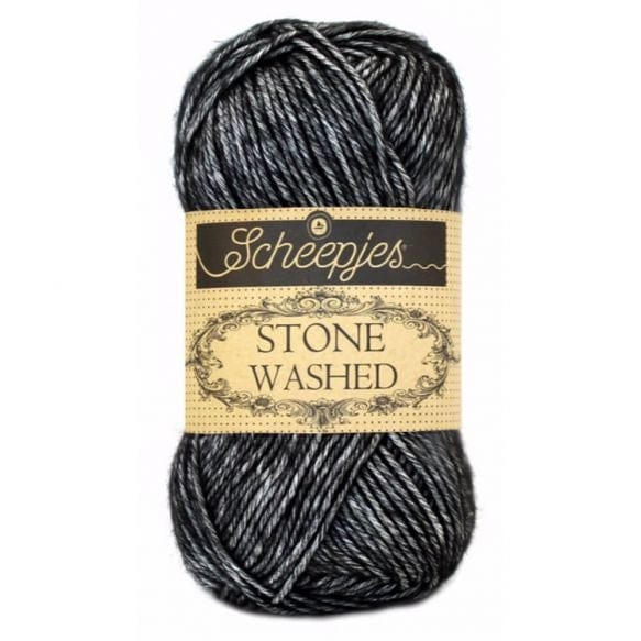 Scheepjes Stone Washed - BONIFAKTUR - 803 Black Onyx - Scheepjes Stone Washed - BONIFAKTUR