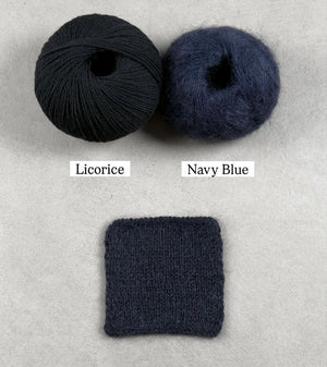Licorice mit Navy Blue