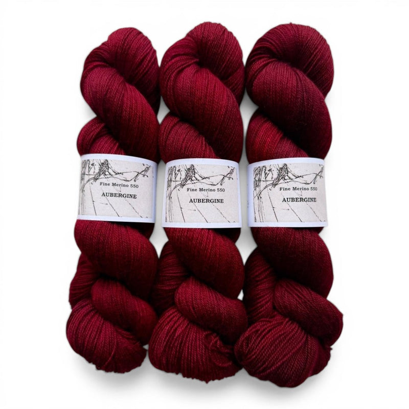 Atelier Franziska Uhl FINE MERINO 550 - BONIFAKTUR - AUBERGINE - Atelier Franziska Uhl FINE MERINO 550
