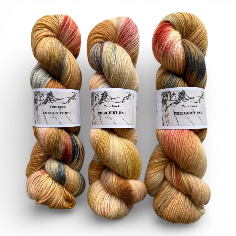 Atelier Franziska Uhl HANDGEFÄRBTE SOCKENWOLLE - TRUE SOCK - BONIFAKTUR - Freigeist 1 - Atelier Franziska Uhl HANDGEFÄRBTE SOCKENWOLLE - TRUE SOCK
