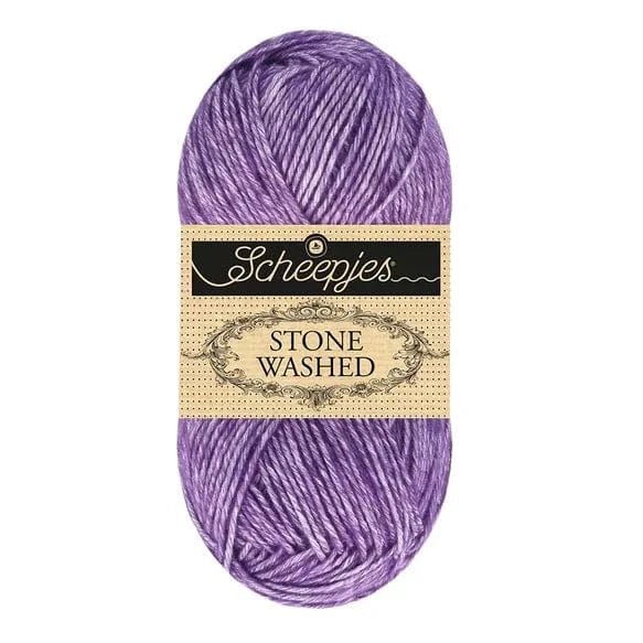 Scheepjes Stone Washed - BONIFAKTUR - 840 Rich Charoite - Scheepjes Scheepjes Stone Washed 840 Rich Charoite