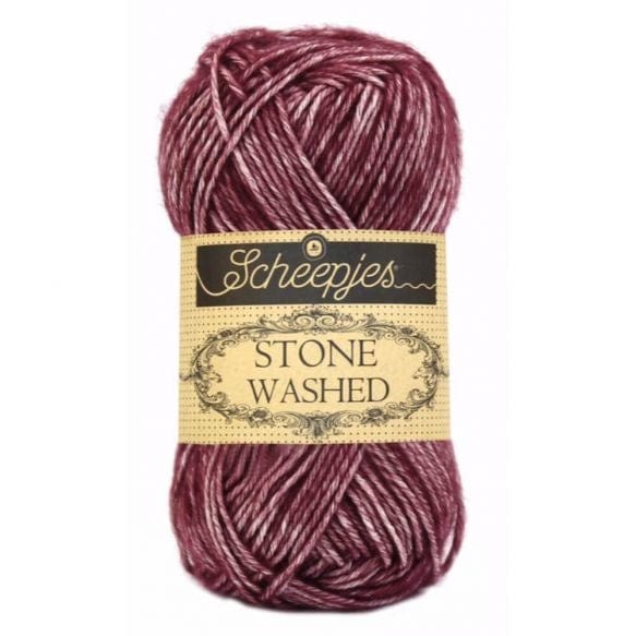 Scheepjes Stone Washed - BONIFAKTUR - 810 Garnet - Scheepjes Stone Washed - BONIFAKTUR
