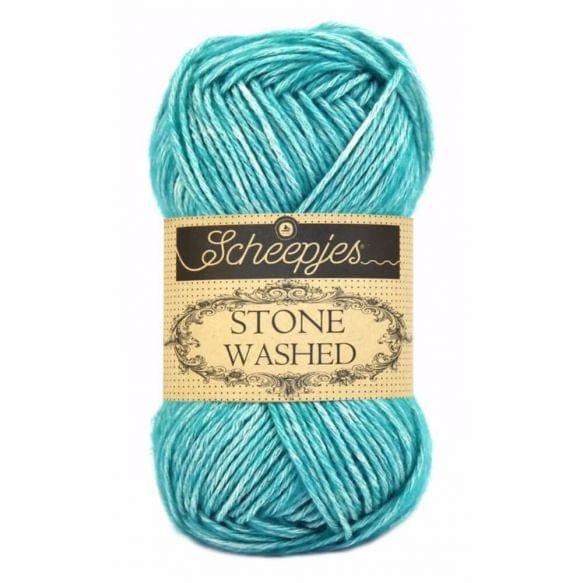 Scheepjes Stone Washed - BONIFAKTUR - 815 Green Agate - Scheepjes Stone Washed - BONIFAKTUR